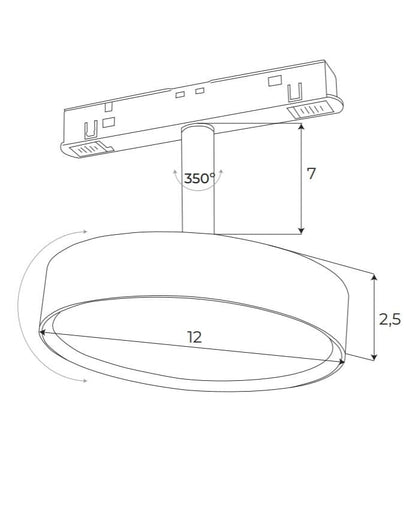 Maxlight M0014D Magnetkohtvalgusti 12W Dali