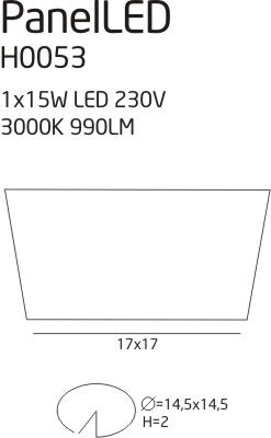 Maxlight H0053 Panelled Square