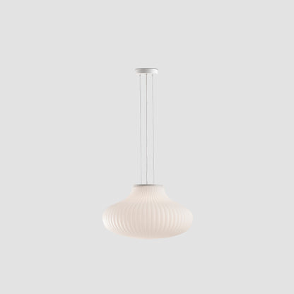 White pendant light on a white background