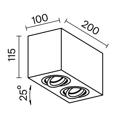 Ceiling luminaire C017CL-02B