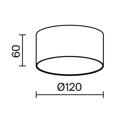 Потолочный светильник C032CL-12W3K-RD-W
