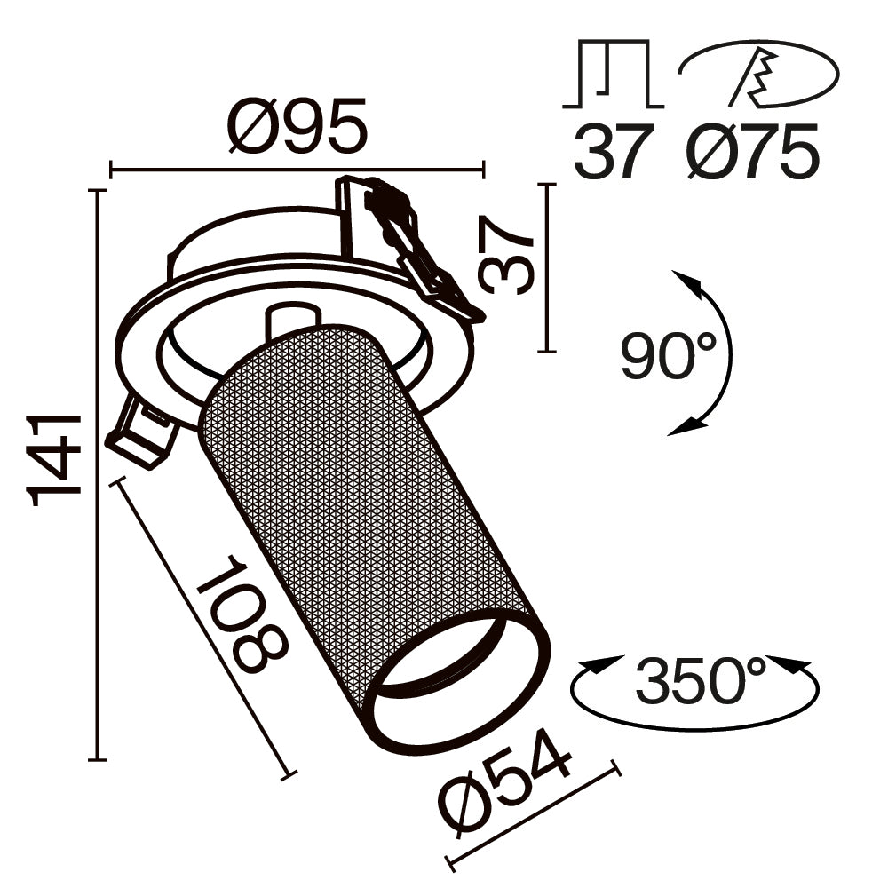 Downlight C081CL-01-GU10-W