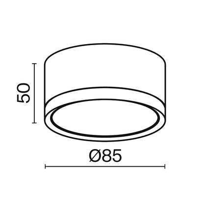 Ceiling luminaire C086CL-GX53-SRD-W