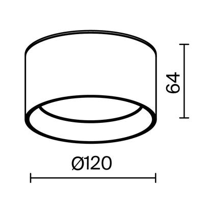 Ceiling luminaire C089CL-12W3K-B
