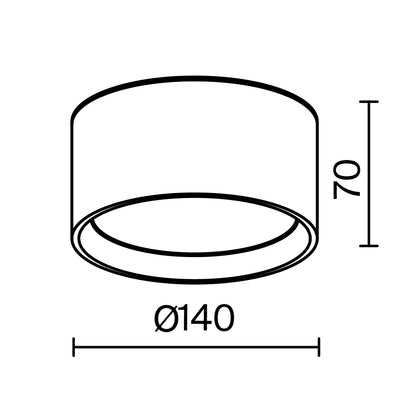 Ceiling luminaire C089CL-15W3K-W