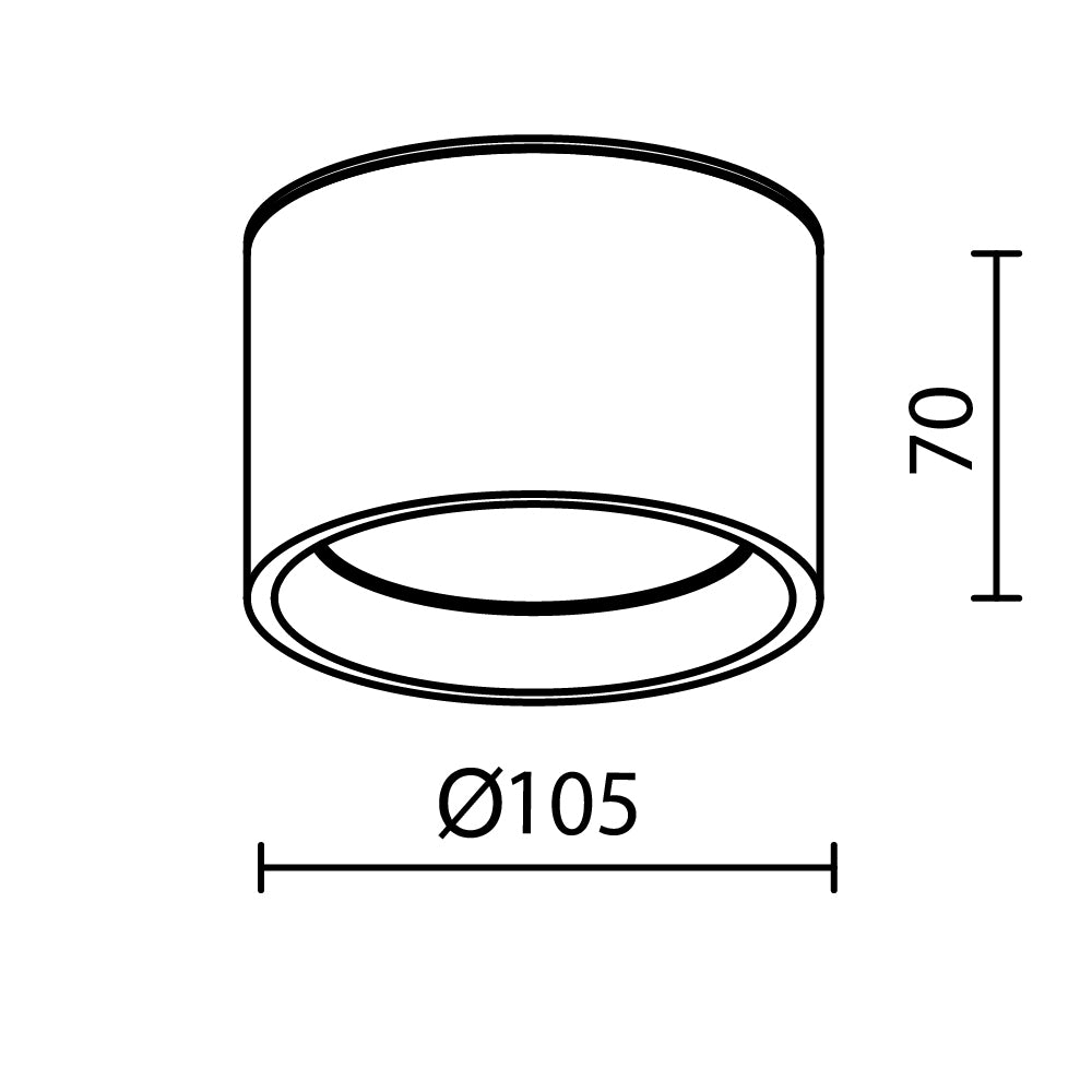 Ceiling luminaire C090CL-10W3K-MG