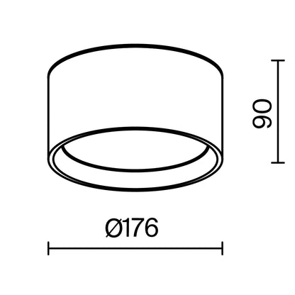 Ceiling luminaire C090CL-15W3K-B