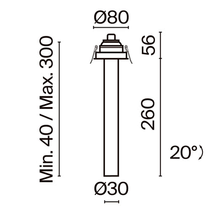Downlight C140RS-L300-7W3K-B