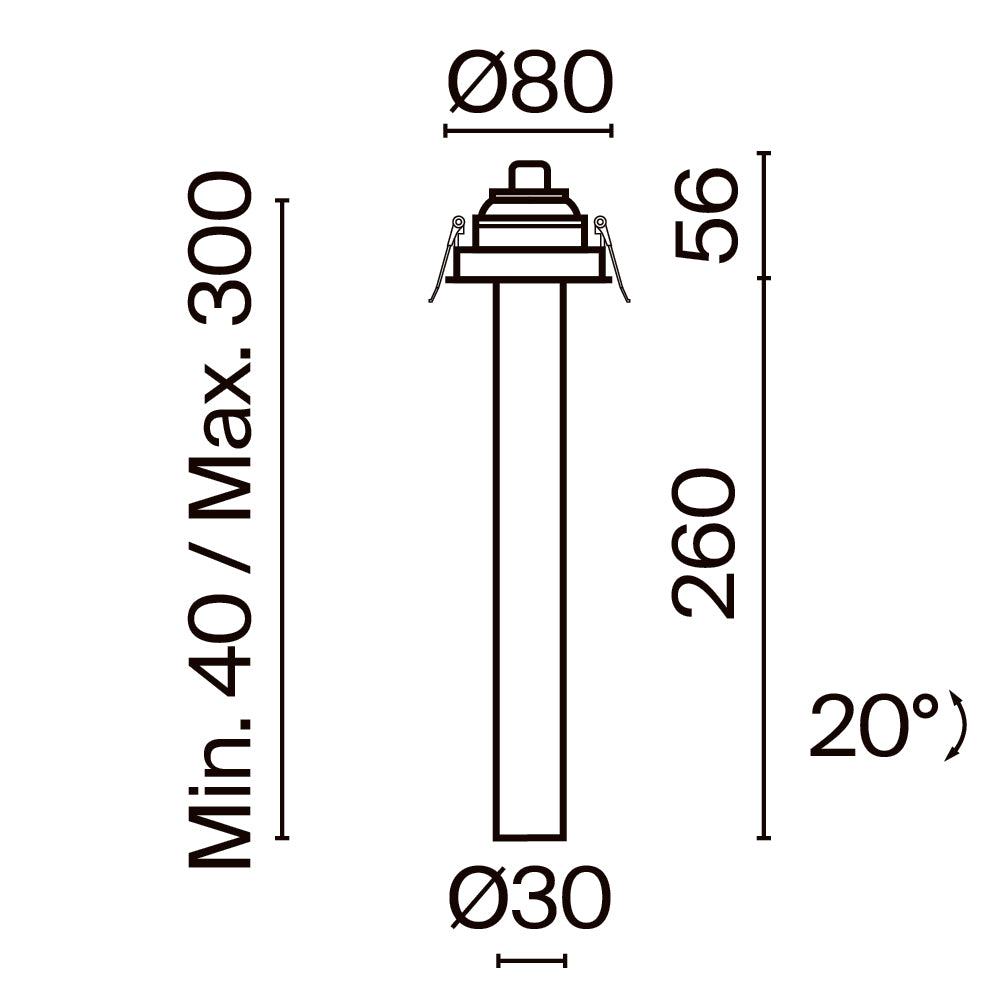 Downlight C140RS-L300-7W3K-W