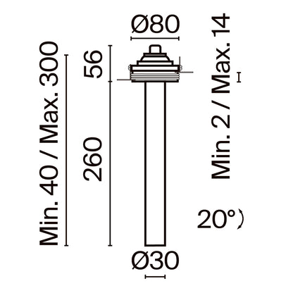 Downlight C140TRS-L300-7W3K-W
