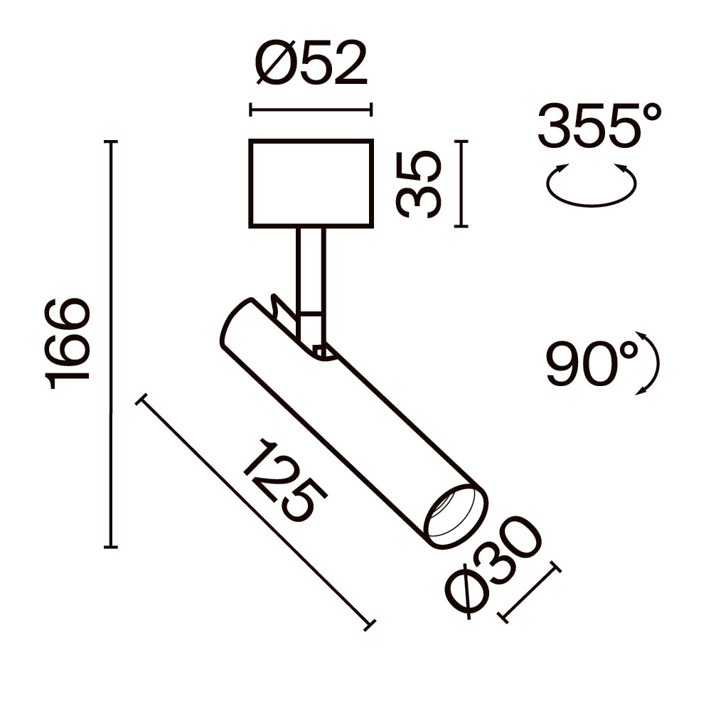 Ceiling luminaire C141CL-L125-6W3K-W