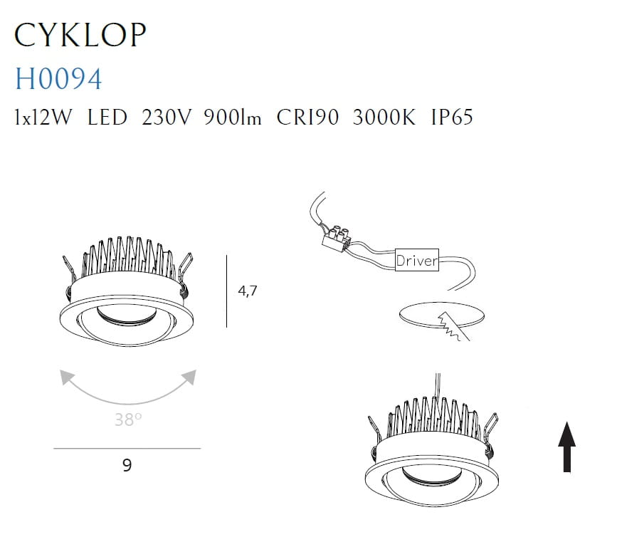 Maxlight H0095 Cyklop 4000K