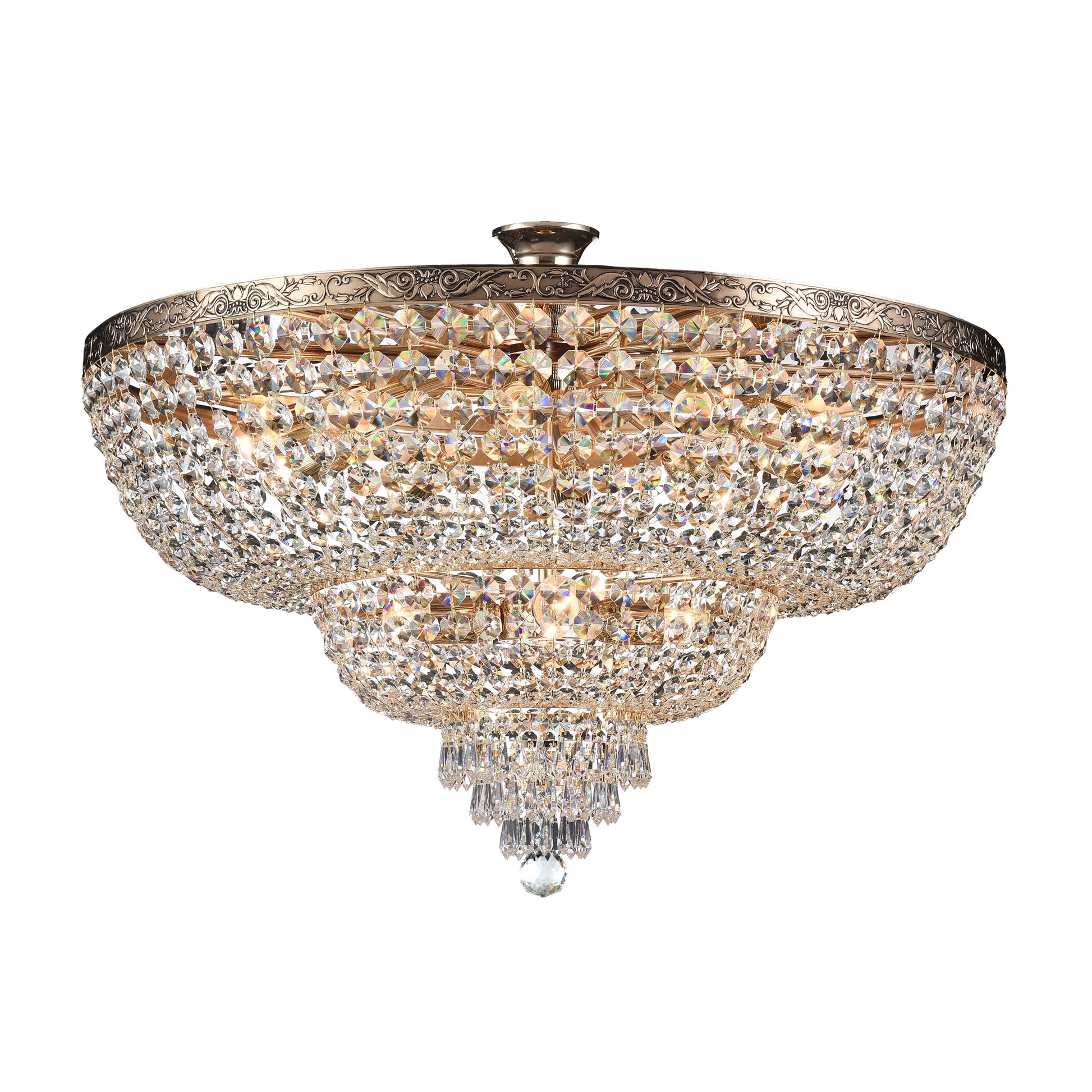 Crystal chandelier on a white background
