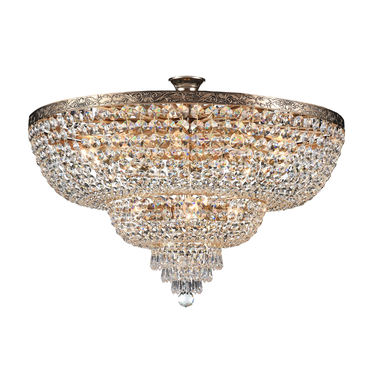 Crystal chandelier on a white background