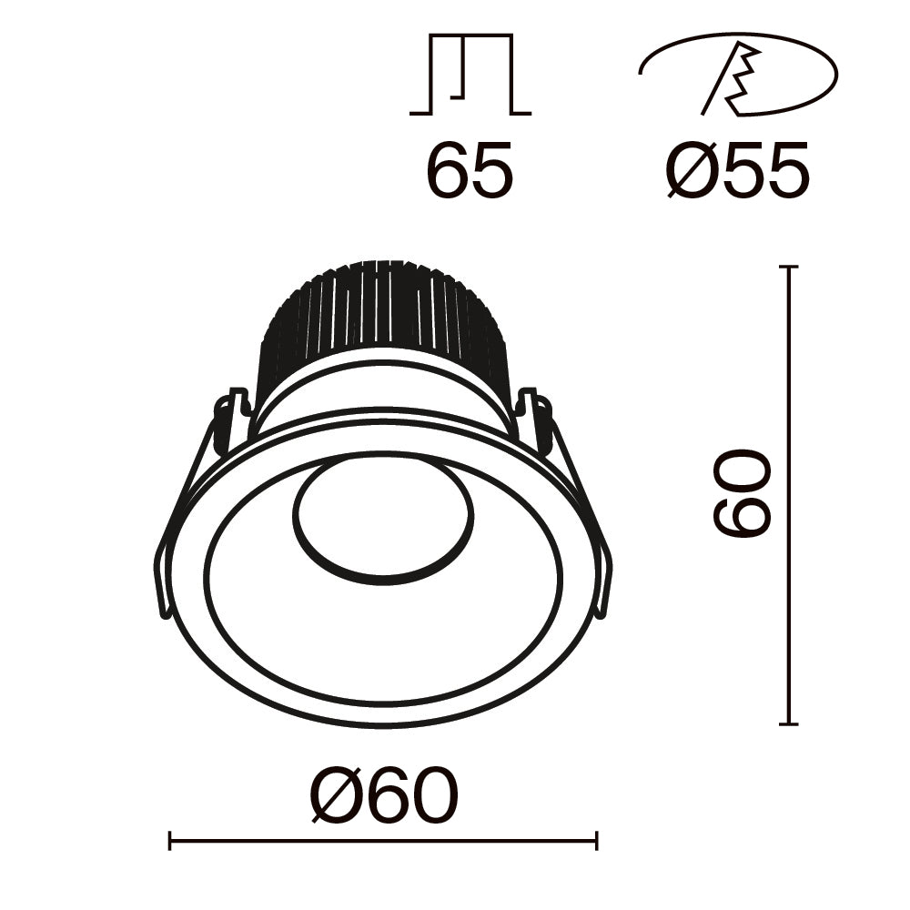 Downlight DL034-01-06W3K-D-W