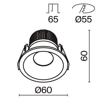 Downlight DL034-01-06W4K-D-W