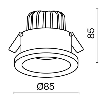Downlight DL034-L12W4K-D-W