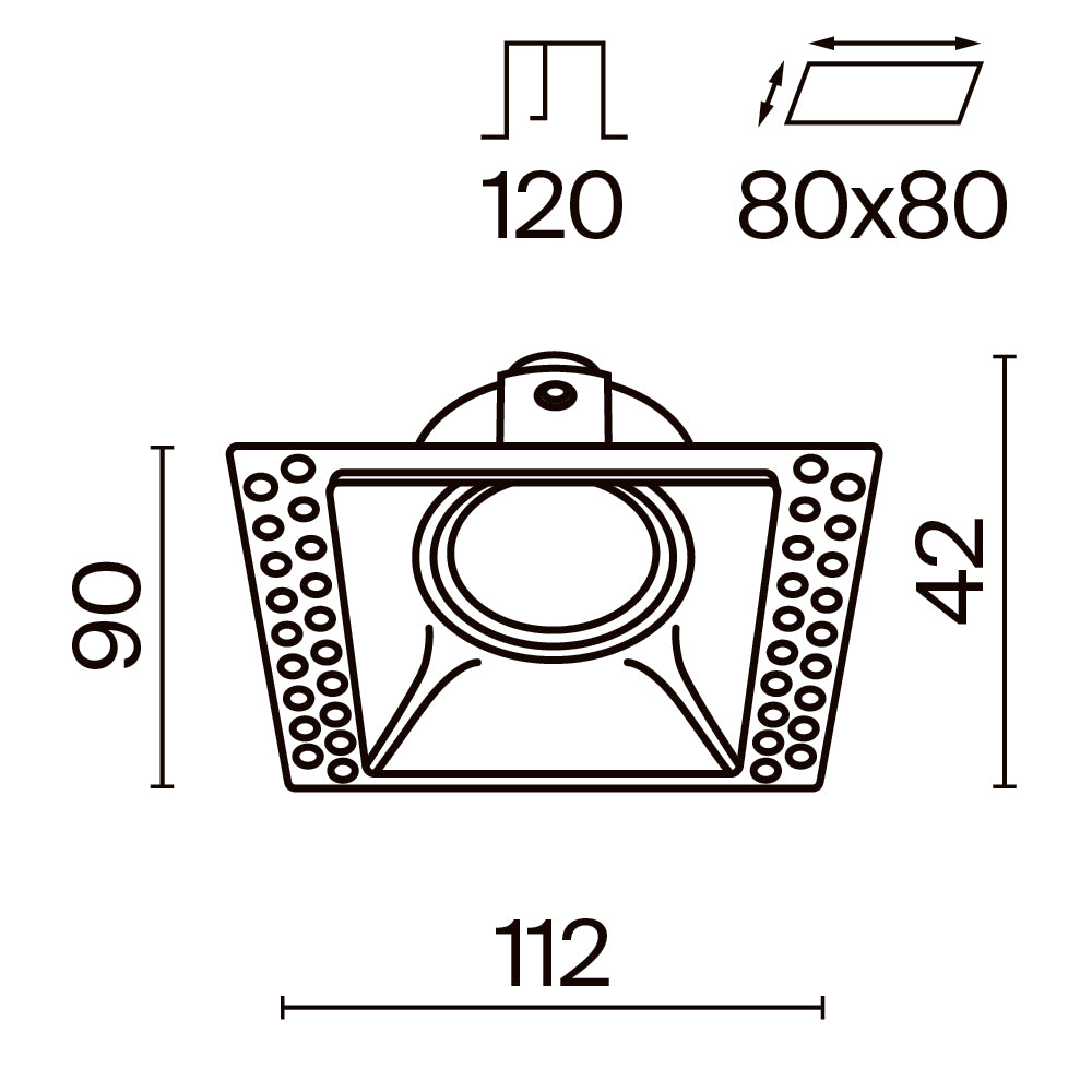 Süvisvalgusti DL042-01-SQ-B