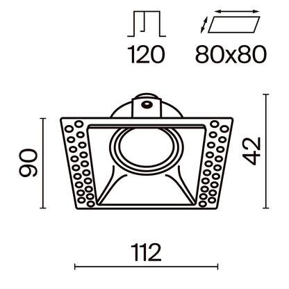 Süvisvalgusti DL042-01-SQ-B