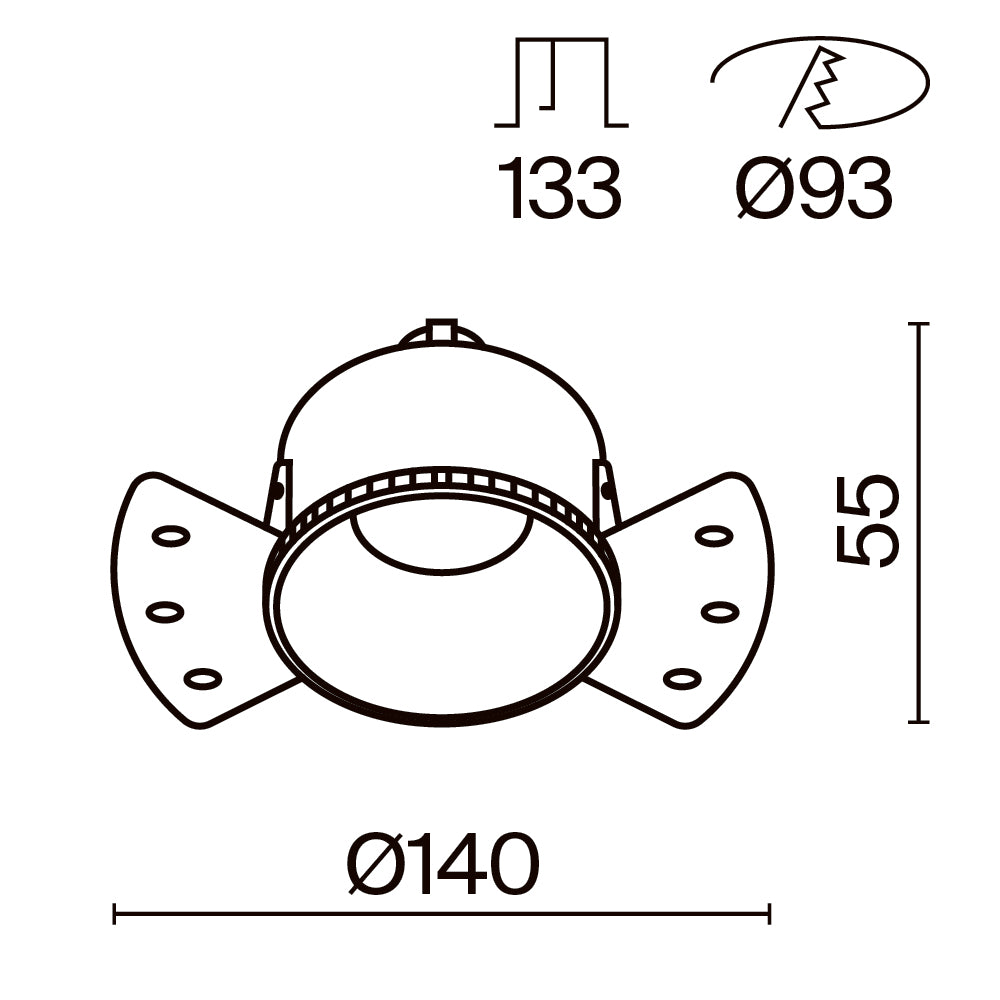 Downlight DL051-01-GU10-RD-WB