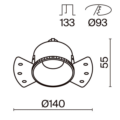 Downlight DL051-01-GU10-RD-WB