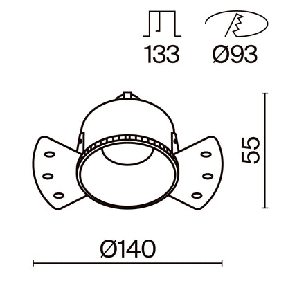 Downlight DL051-01-GU10-RD-WMG