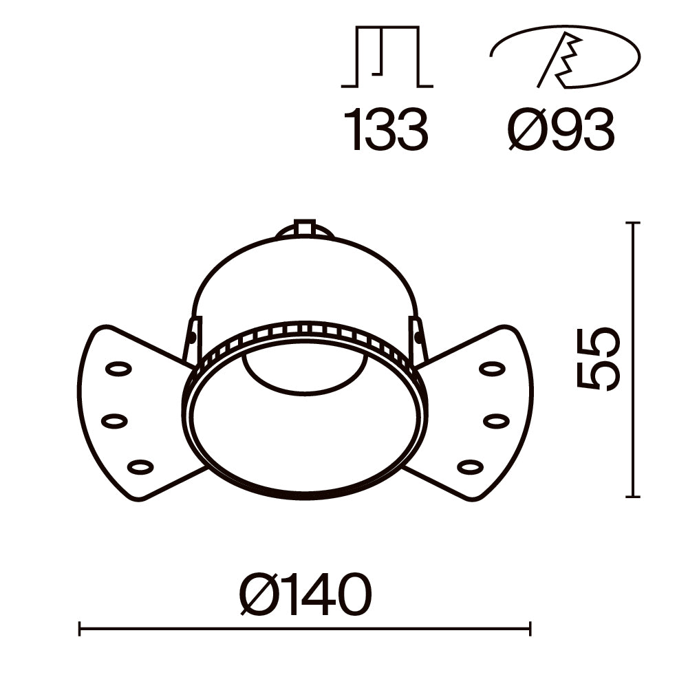 Downlight DL051-01-GU10-RD-W