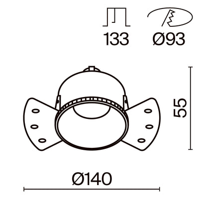 Downlight DL051-01-GU10-RD-W