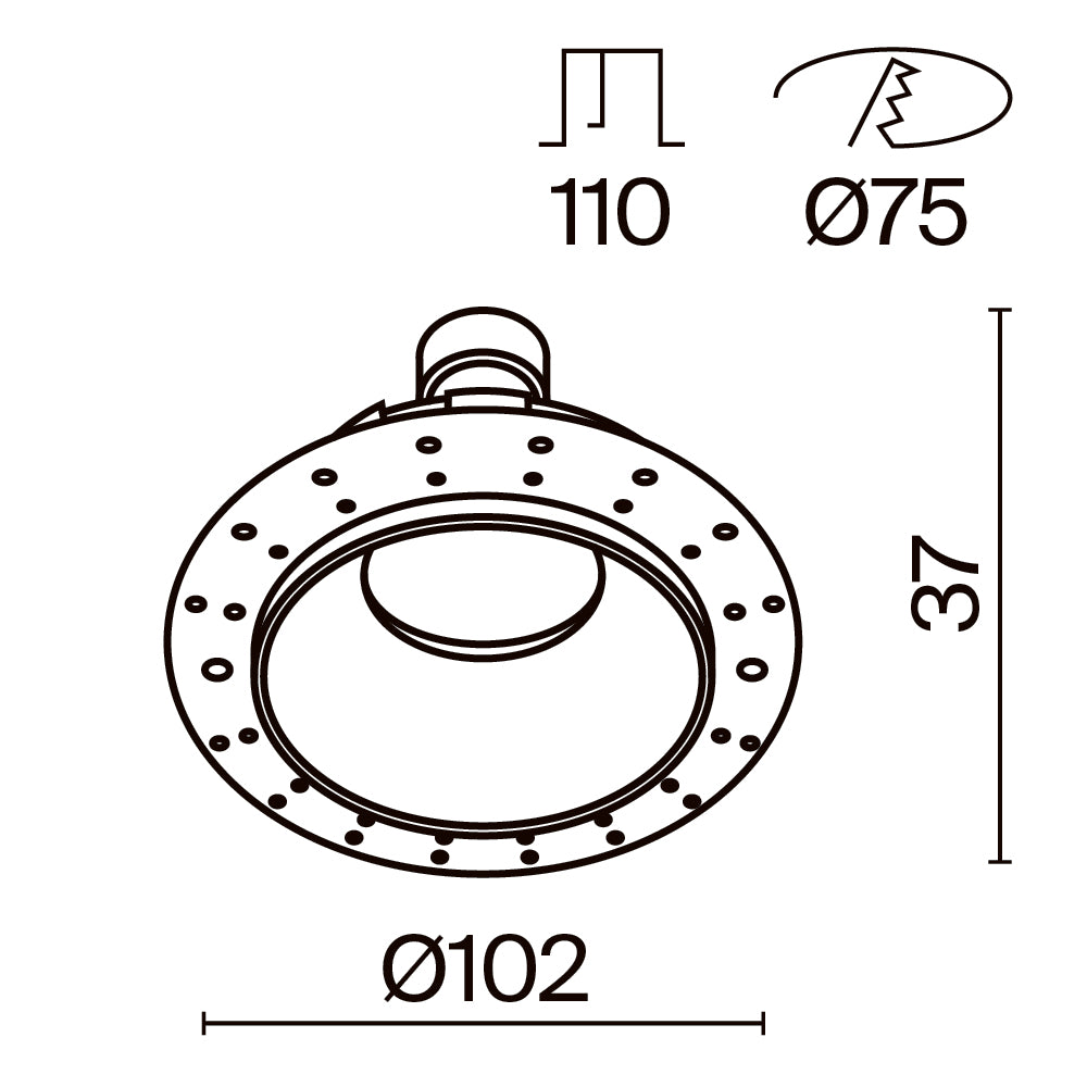 Süvisvalgusti DL051-U-2W