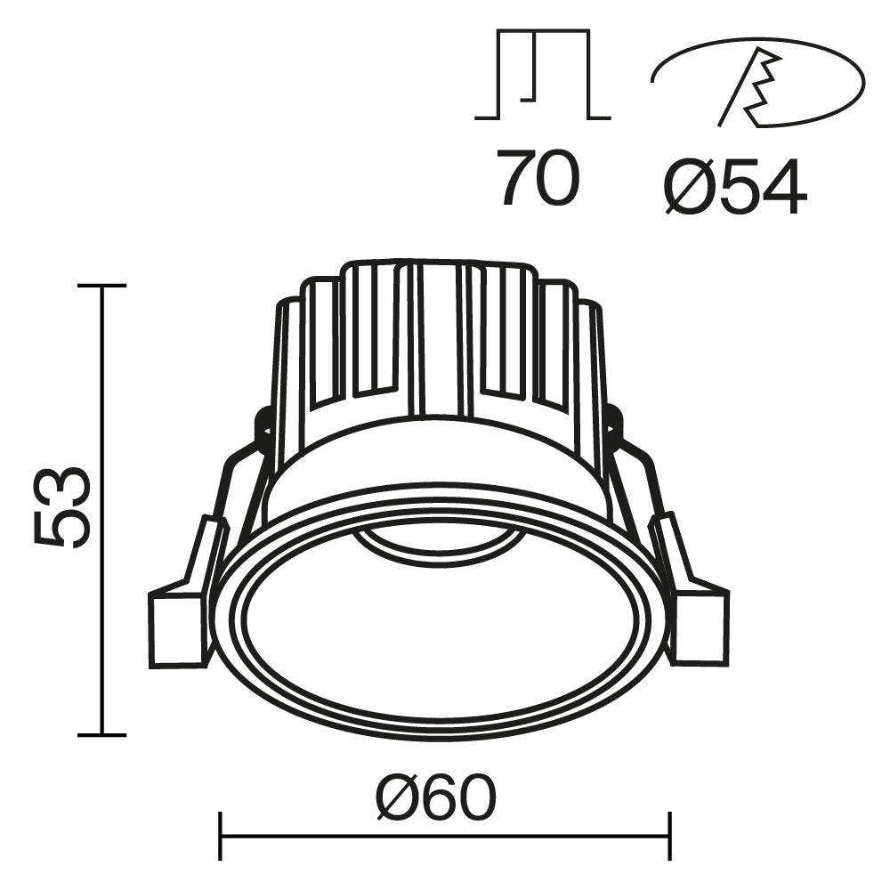 Downlight DL058-7W3K-BS