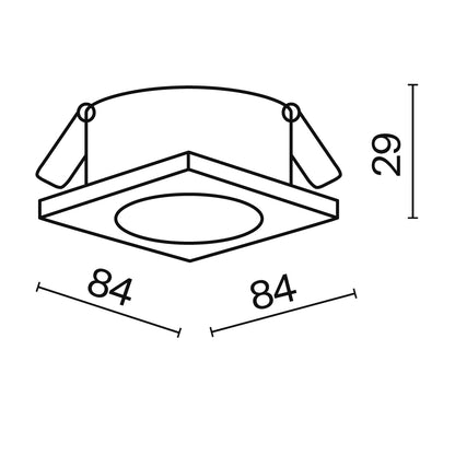 Downlight DL083-01-GU10-SQ-W