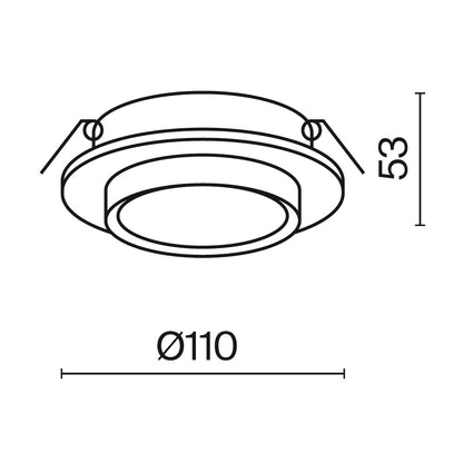 Süvisvalgusti DL086-GX53-RD-B
