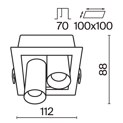 Süvisvalgusti DL094-02-7W3K-B