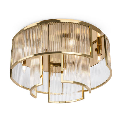 The Frame 650mm gold ribbed glass ceiling light by Maytoni in an interior composition, presented by the VXR Space store.