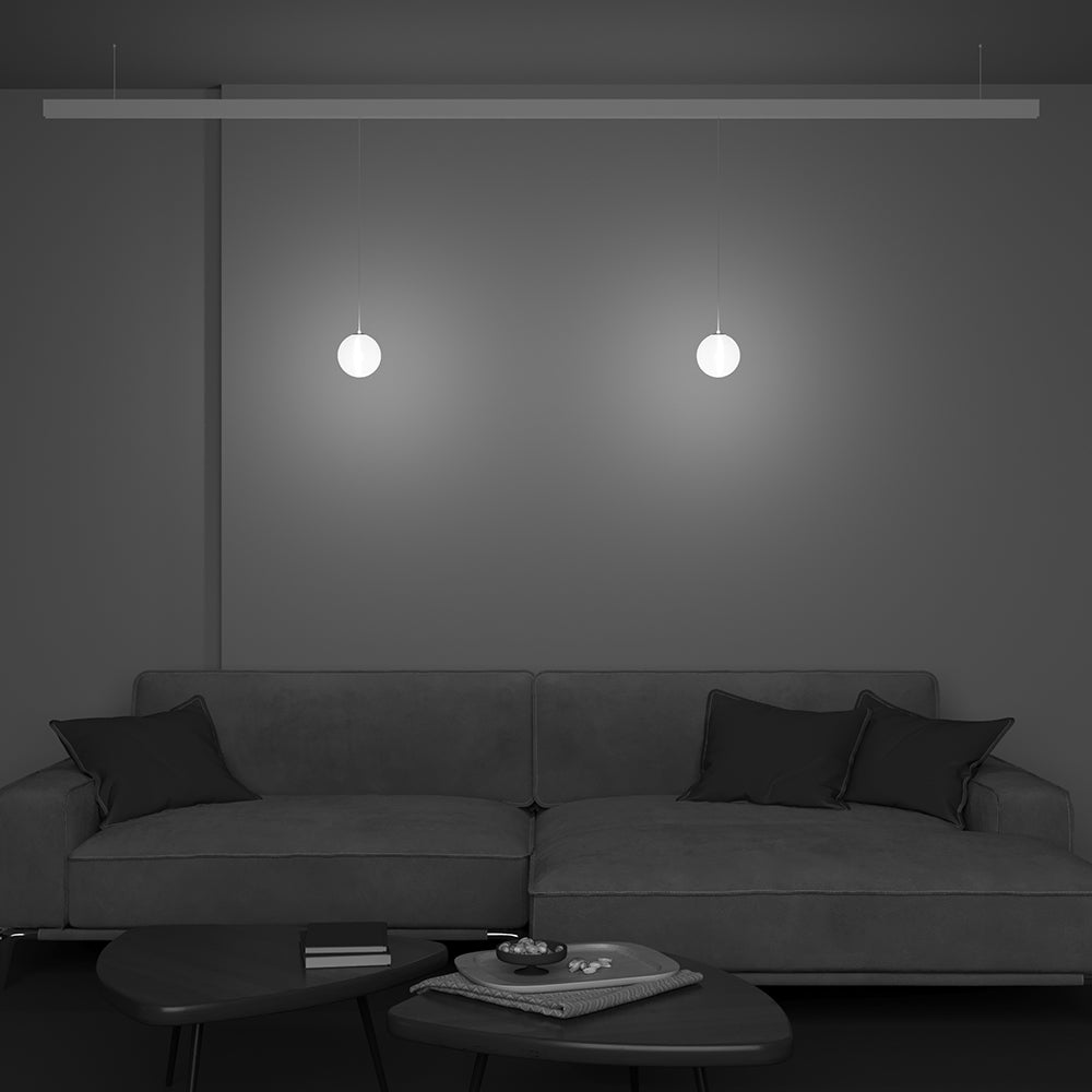 Pendant track luminaire TR039-4-5W3K-WW-DS-W-1