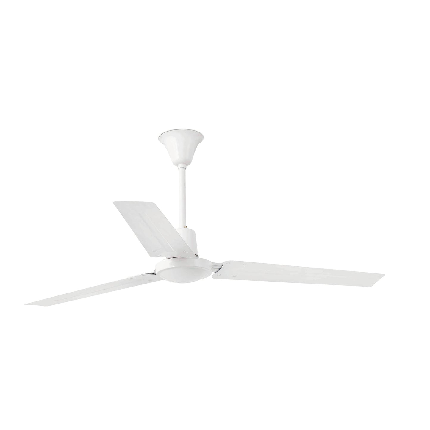 White ceiling fan on a white background
