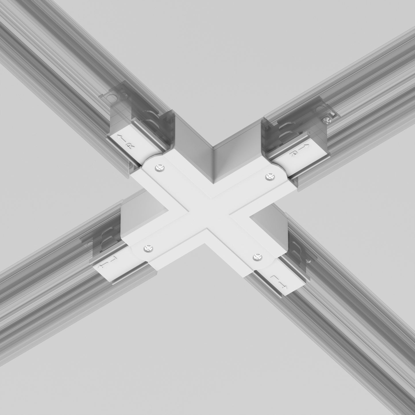 TRA005CX-31W Trinity X-shaped Connector White