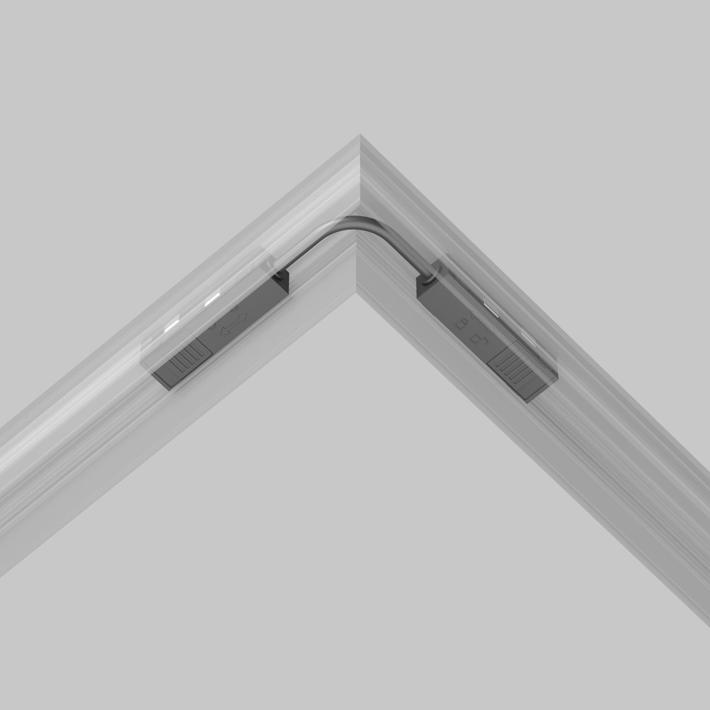 Toiteühendusnurk 15 cm Exility must TRA034CPC-42B-15-1