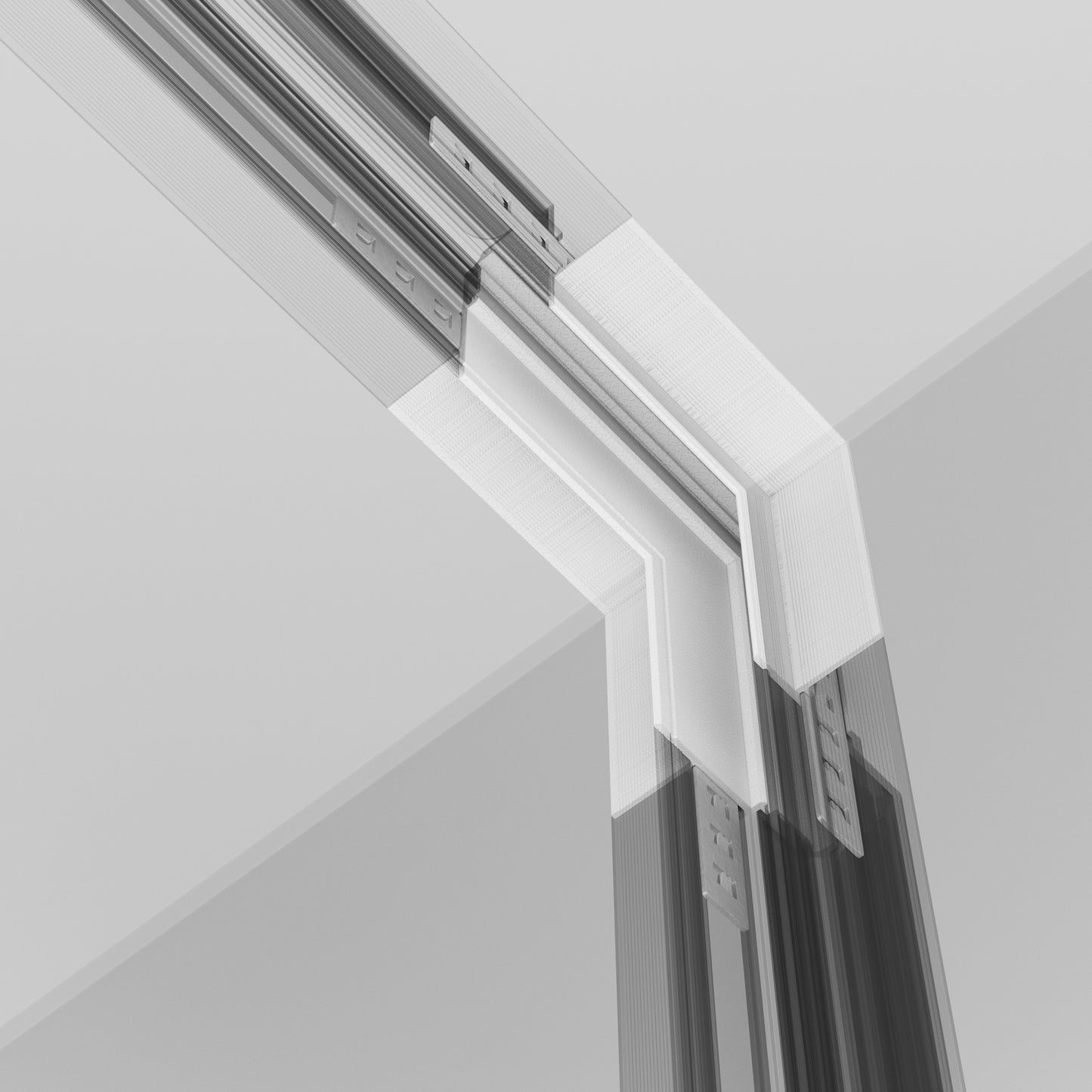 Nurga all olev sisemine Exility pistik, ehitatud 12,5 mm GCL-i alla, valge TRA034ICL-42.12W