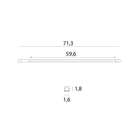 Maxlight M0051N Magnetic Flat line 72cm On/Off