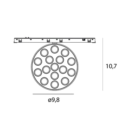 MAXLIGHT N0012Z Micro11 Grille ronde 12W/ Zigbee