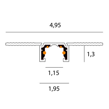 MAXLIGHT NT0002 Micro11 conducteur pour micro-rail encastré