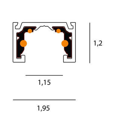 MAXLIGHT NT0006 Micro11 conducteur pour micro-rail apparent