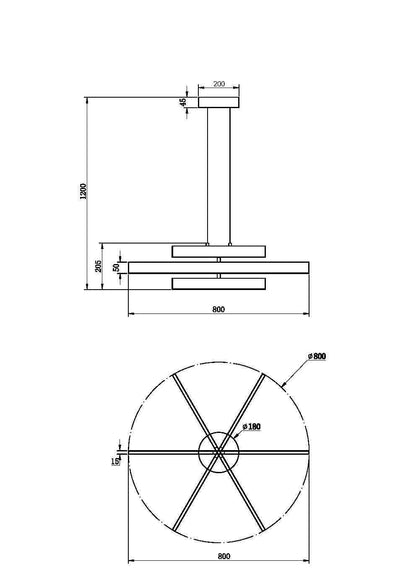 Technical drawing of a cylindrical object with dimensions on a white background