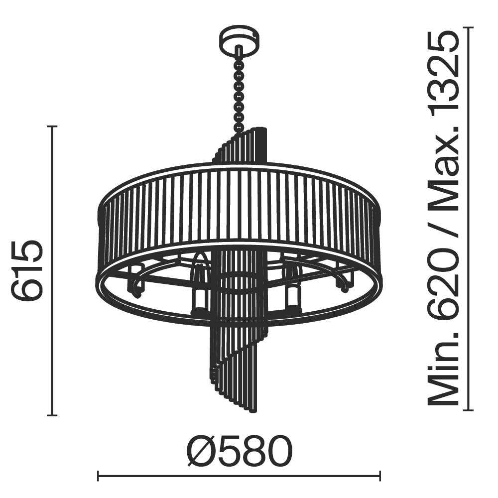 Suspension moderne dorée Frame, 580 mm, Maytoni