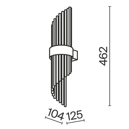 Vägglampa MOD174WL-02G