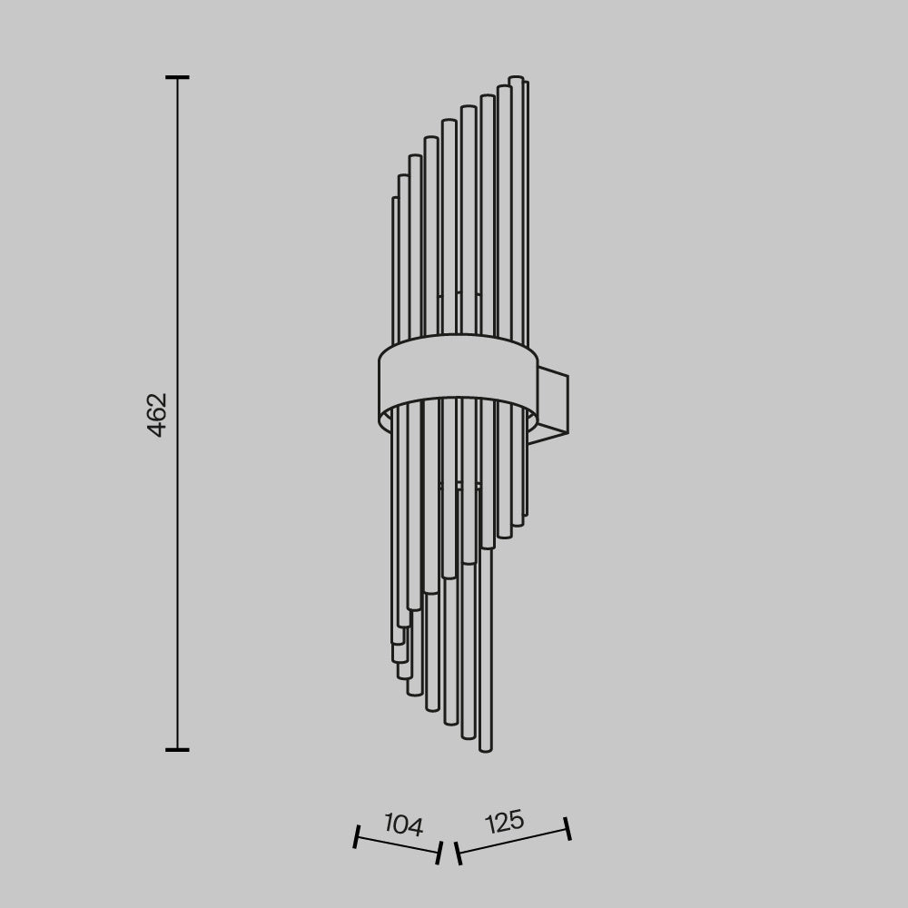 Vägglampa MOD174WL-02G