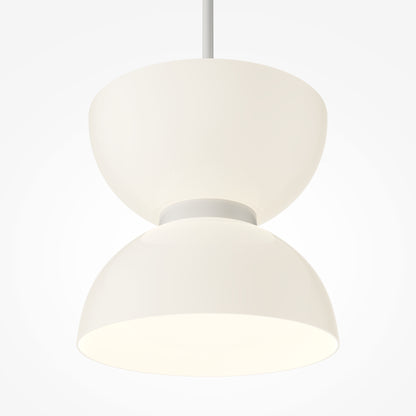 Discover the Maytoni Kyoto white LED pendant light featuring a sleek glass and metal silhouette