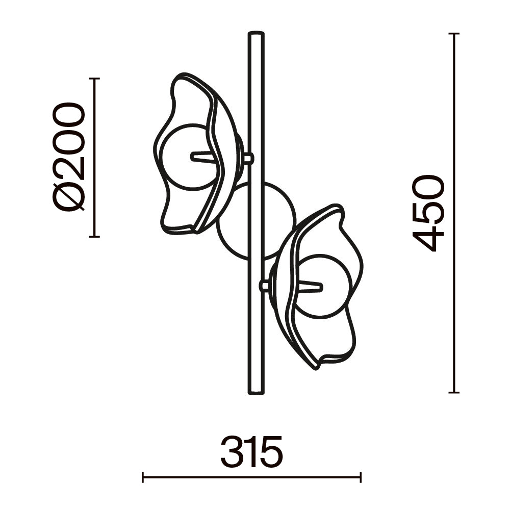 Seinavalgusti MOD207WL-02BS