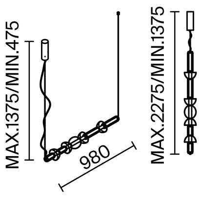 Ripatsvalgusti MOD210PL-L39BS3K
